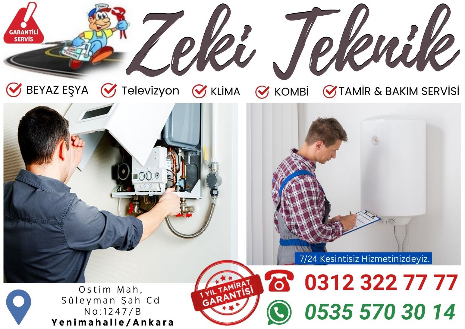 Ostim Kombi Bakım Ücreti